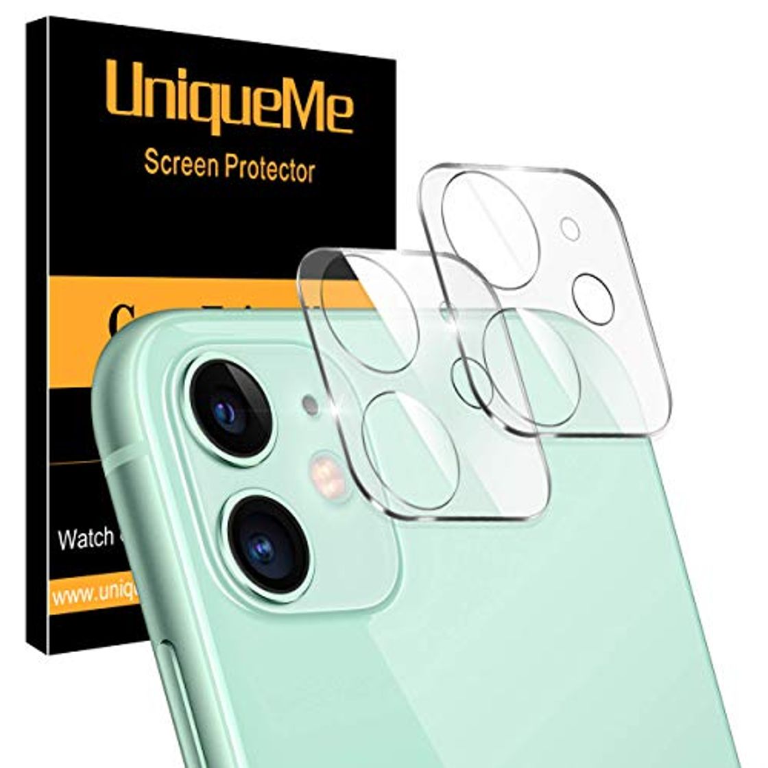 Social UniqueMe [2 Pack] Protector de Lente de cámara para iPhone 11 cámara