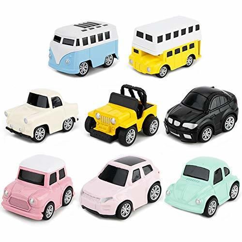 Tire Hacia Atrás el Coches de Juguetes Miniature Camion Modelos para Niños