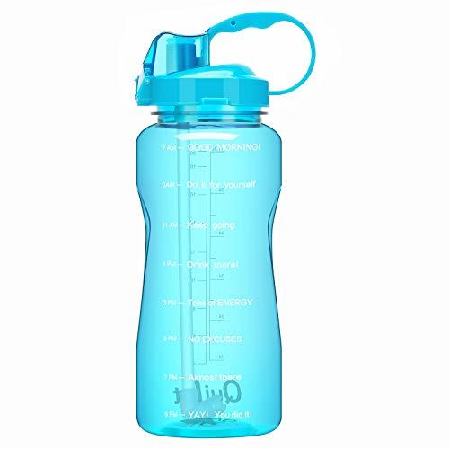 Social QuiFit 2l Botella de Agua Deportiva con Tiempo de Motivación Marcado Botella