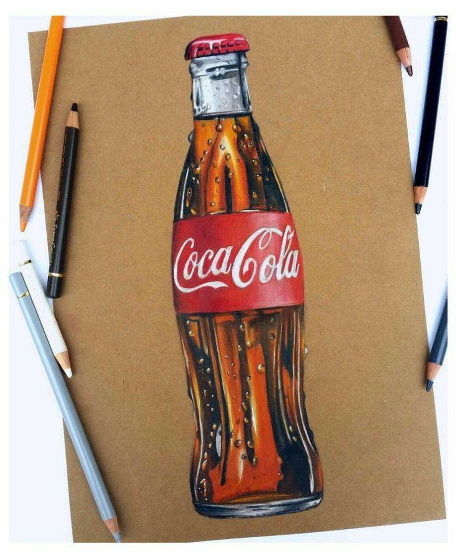 Moda  DESENHO REALISTA GARRAFA DE COCA