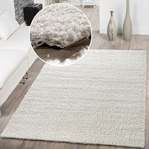 Producto T&T Design Alfombra Shaggy Pelo Largo Moderna Lisa Monocolor En Crema Precio