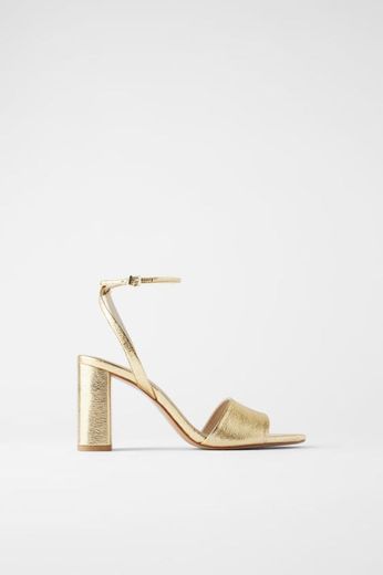 BLOCK-HEEL SANDALS WITH ANKLE STRAP | ZARA France