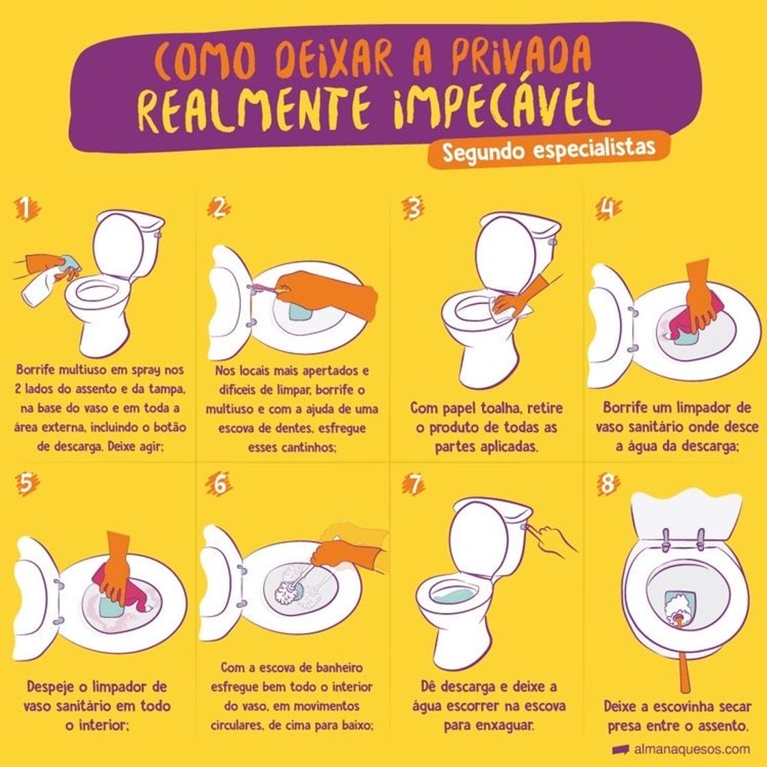 Moda Tutorial como limpar a privada do jeito certo 