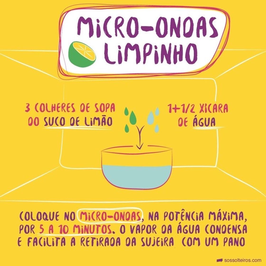 Moda Como limpar o seu microondas 