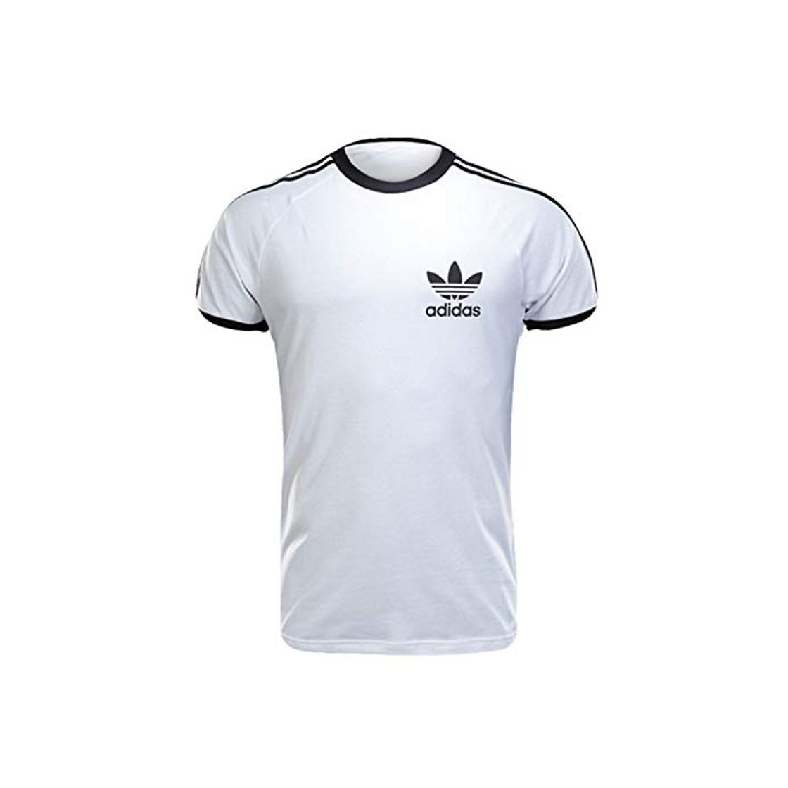 Fashion adidas Sport ESS tee Trefoil Camiseta Hombre T-Shirt Originals Retro Blanco