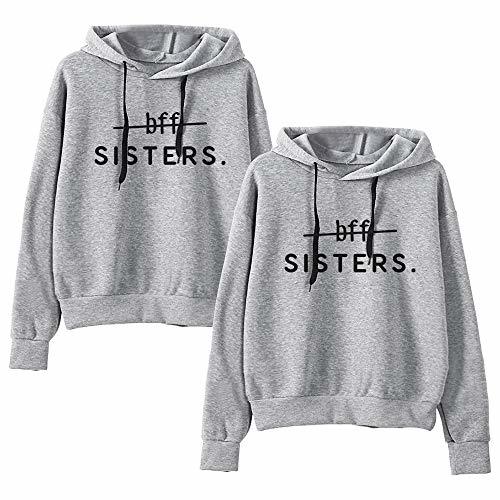 Fashion Best Friend Sudadera Impresión Mejor Amiga Hoodies Sister 2 Piezas Suéter con