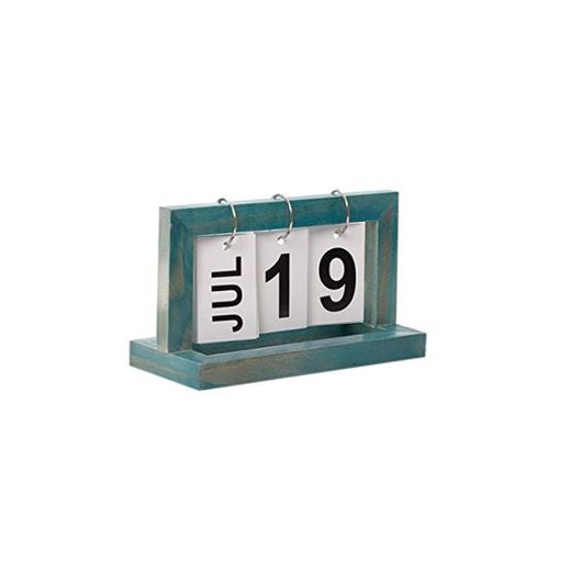 DIY Calendario Sobremesa Bloque de Madera Calendario Escritorio Decoración