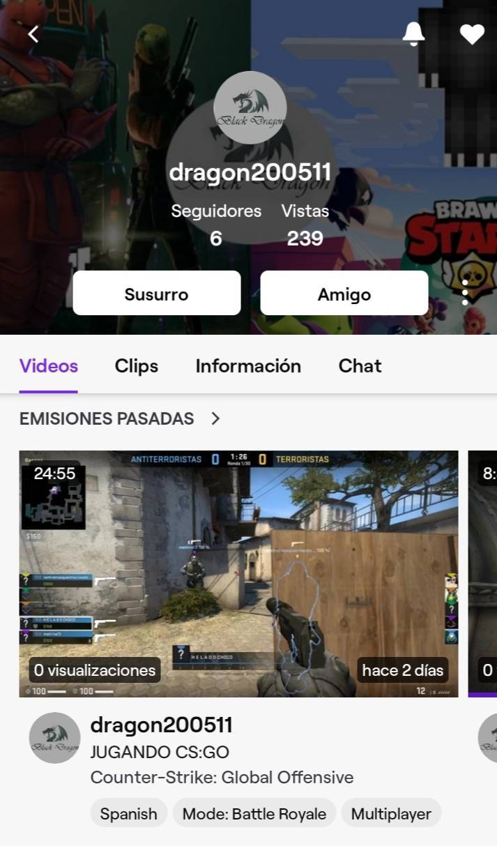 Moda Canal de twitch