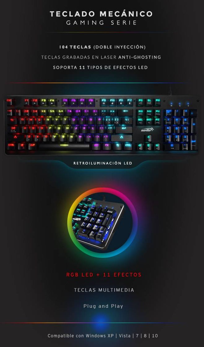 Social Teclado mecánico Sentey GS-530 GS-530