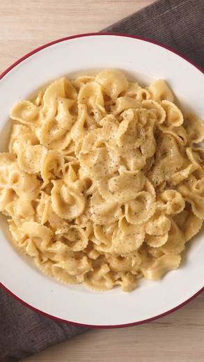 Fideos con Crema y queso