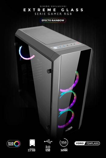 Sentey Z20 Extreme Glass RGB ATX (Torre/gabinete)