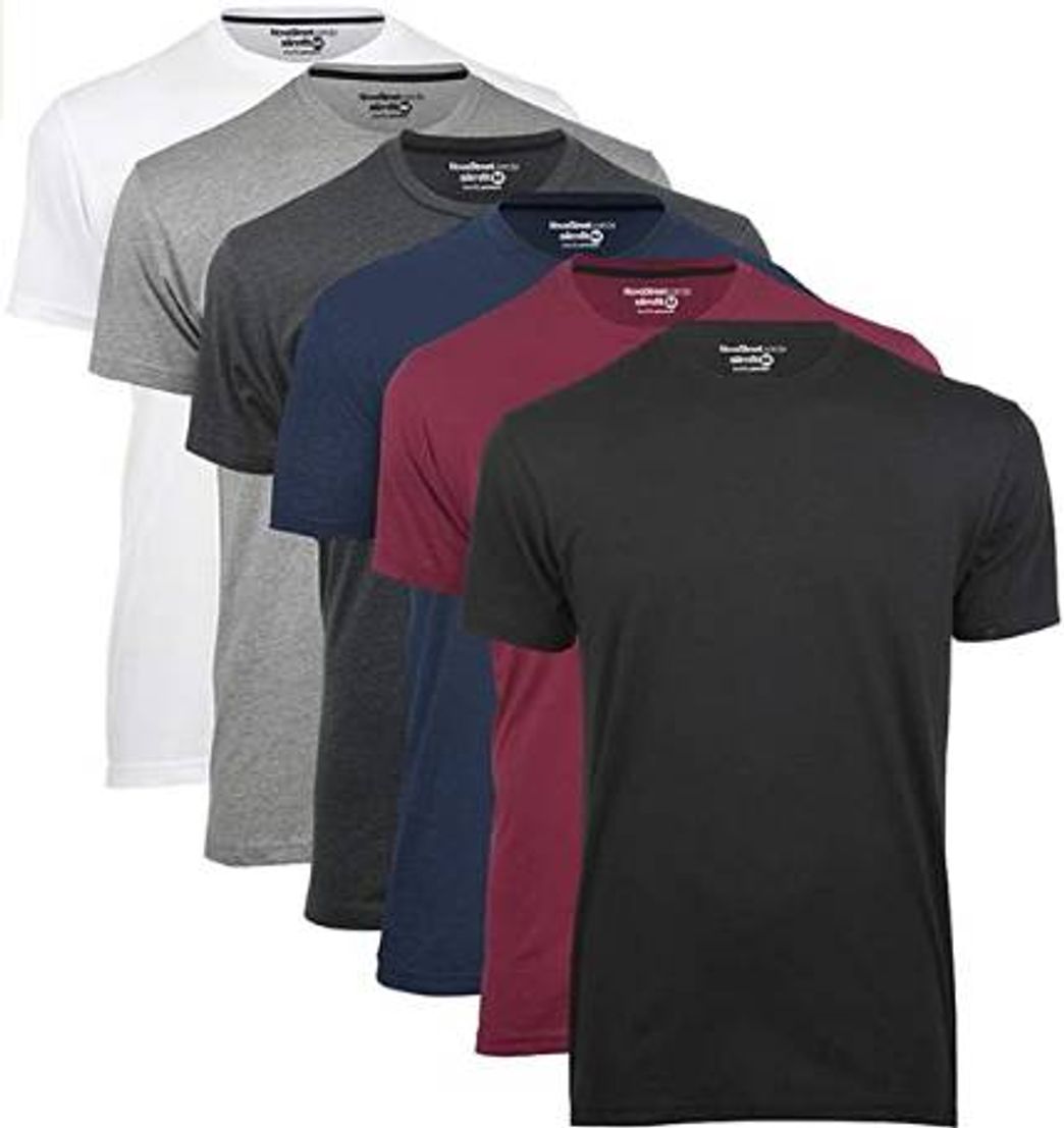 Moda Kit 6 Camisetas Slim Básicas Masculinas Confort Novastreet