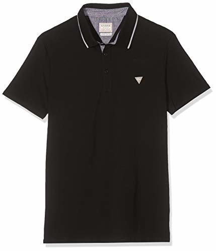 Moda Guess Clint SS Polo, Negro