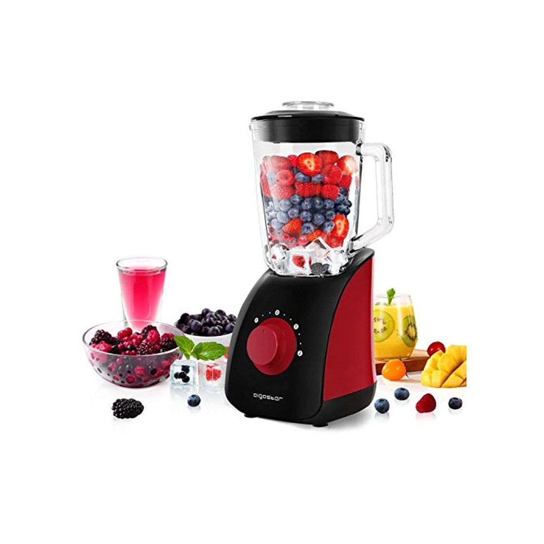 Producto Aigostar Pomegranate 30JDF - Batidora americana de vaso multifunción