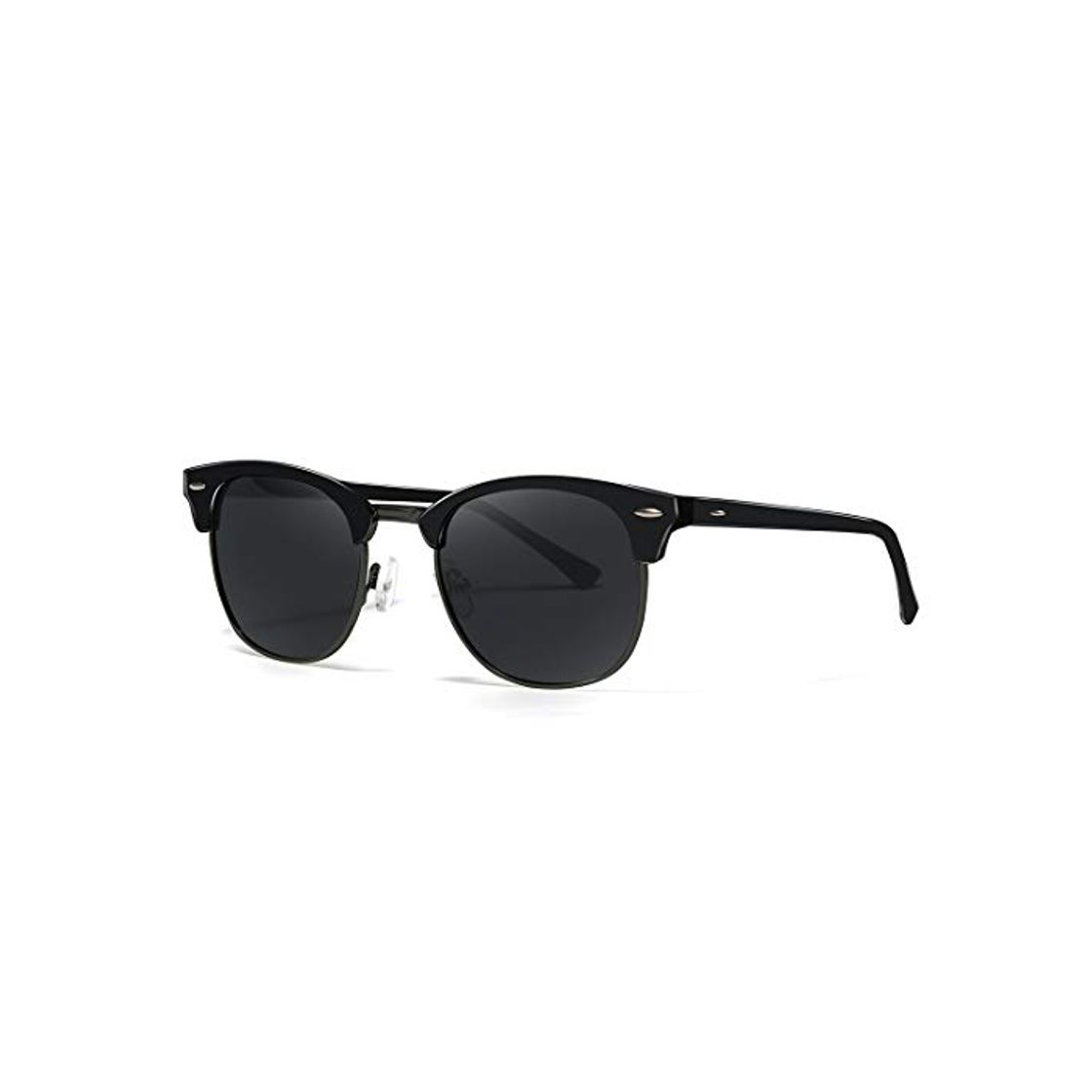 Social kimorn Polarizado Gafas de sol Unisex Retro Semi-Rimless marco gafas clásicas AE0550