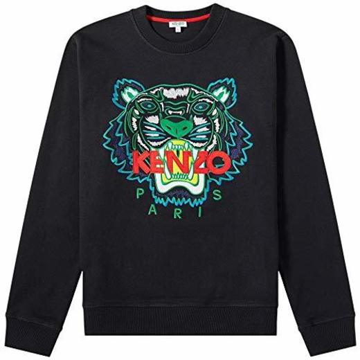 Kenzo Tigre Cara Sudadera Blanco & Verde Black Meduim