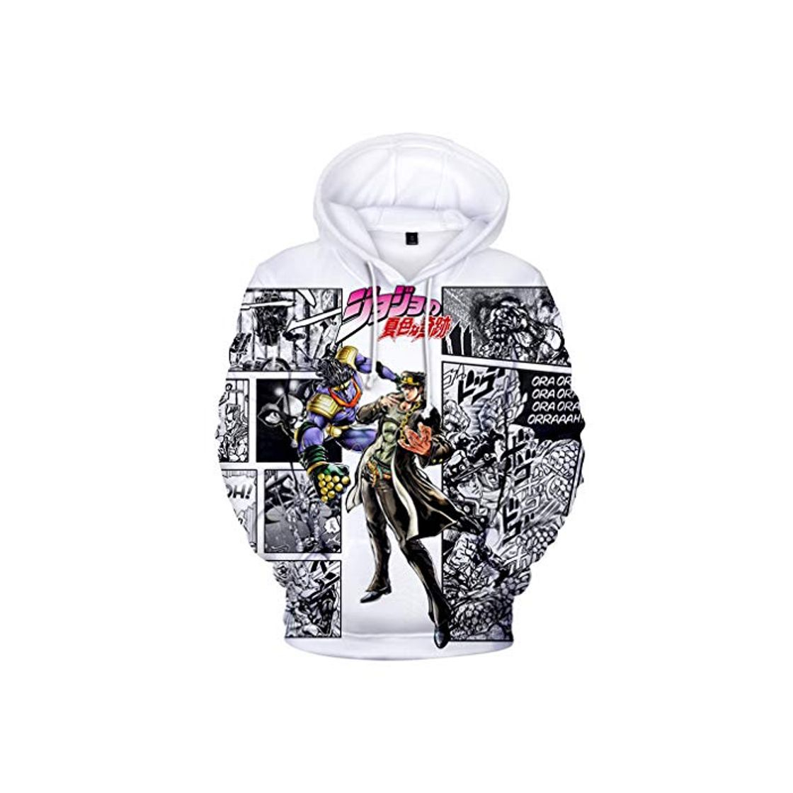 Social Yuanou Sudaderas con Capucha Hombre Neutro 3D Cartoon Manga JoJo's Bizarre Adventure,Hoodies