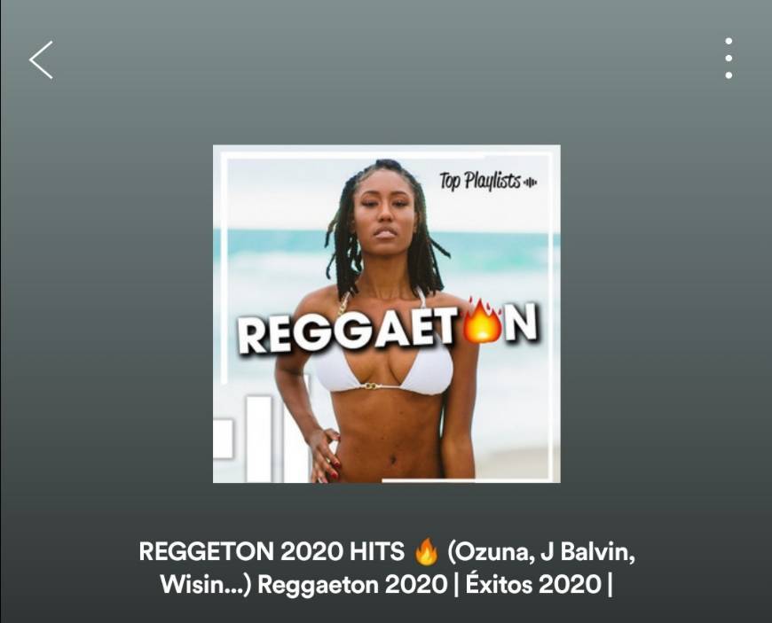 Canción Playlist de Reggaetón actual 