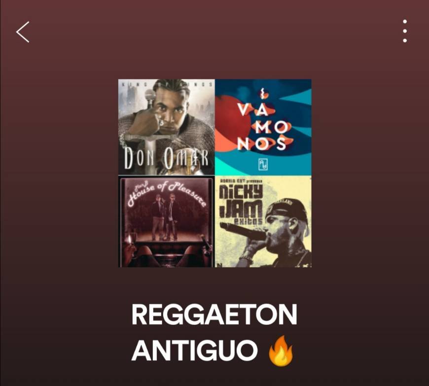 Canción Playlist de Reggaetón antiguo 