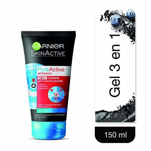 Garnier Skin Active Limpiador de poros Pure Active Carbón Intense 3 en