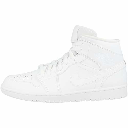 Fashion Nike Air Jordan 1 Mid, Zapatos de Baloncesto para Hombre, Blanco