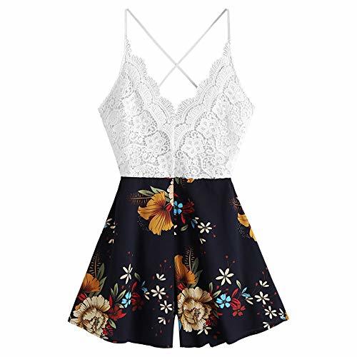 Producto ZAFUL Mono Verano Mujer Corto Sin Mangas Elegante Casual Playa 2019