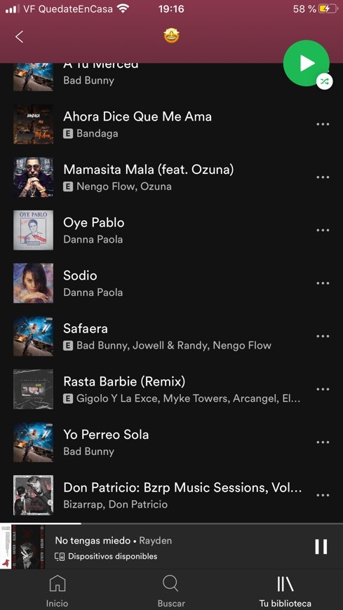 Mi playlist de Spotify 2