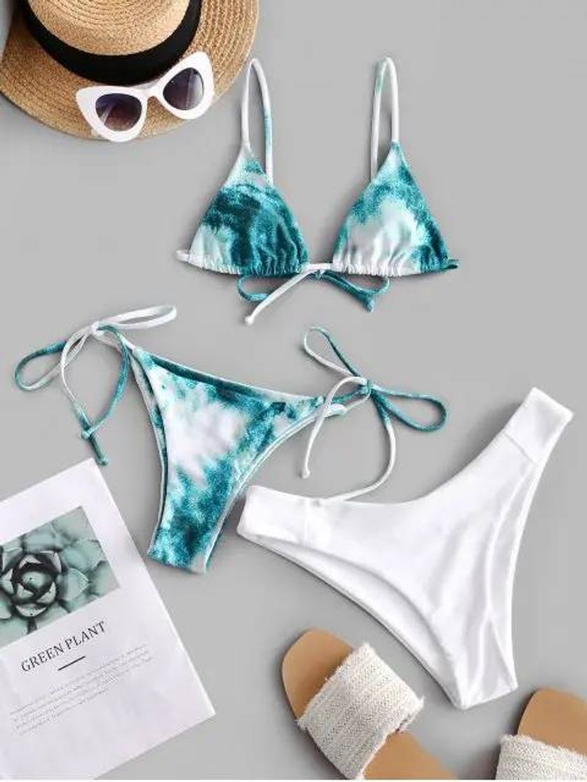 Moda Bikini Tie-Dye High Leg