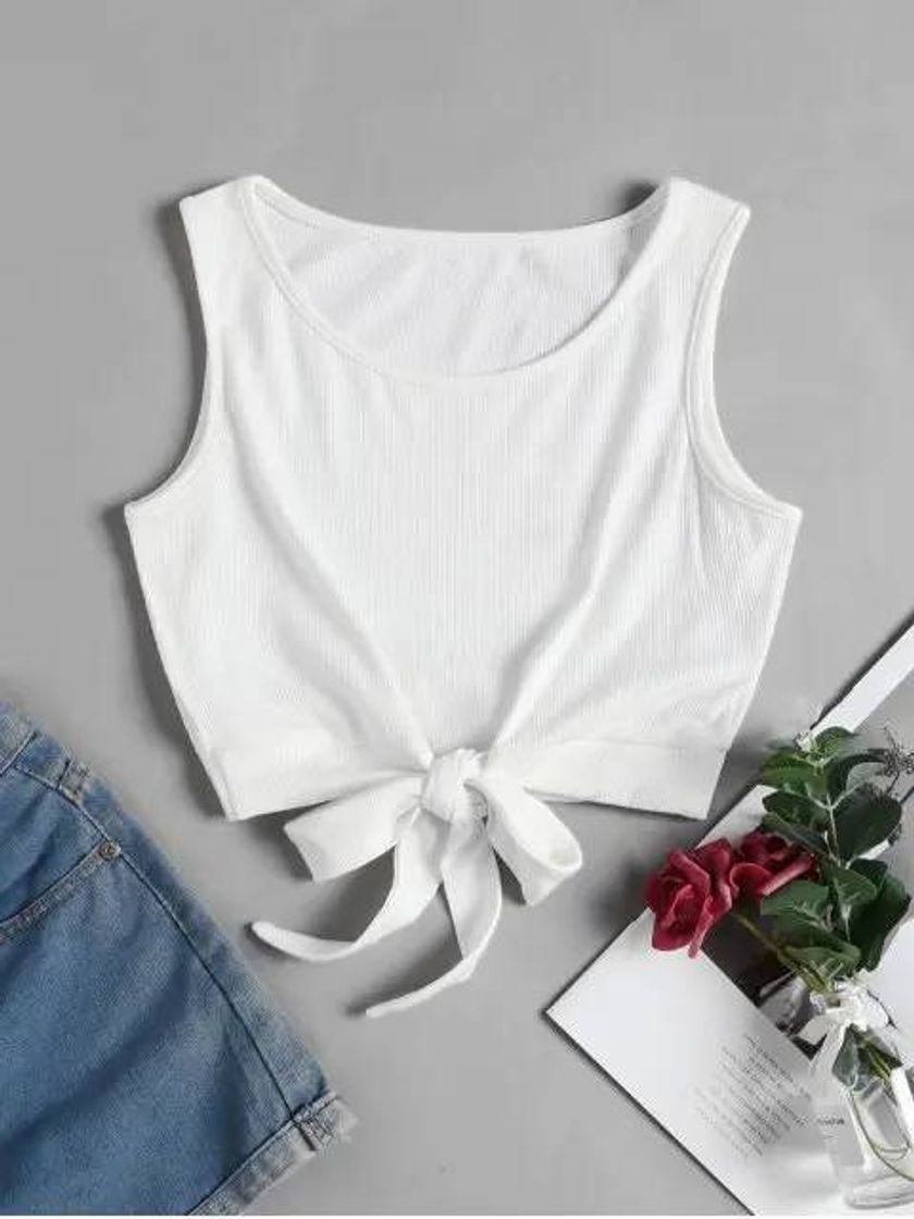 Fashion Top Blanco Lazo 