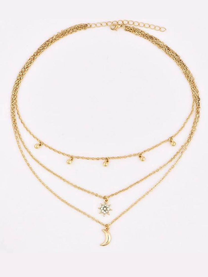 Moda Moon & Sun Detail Layered Choker | SHEIN USA