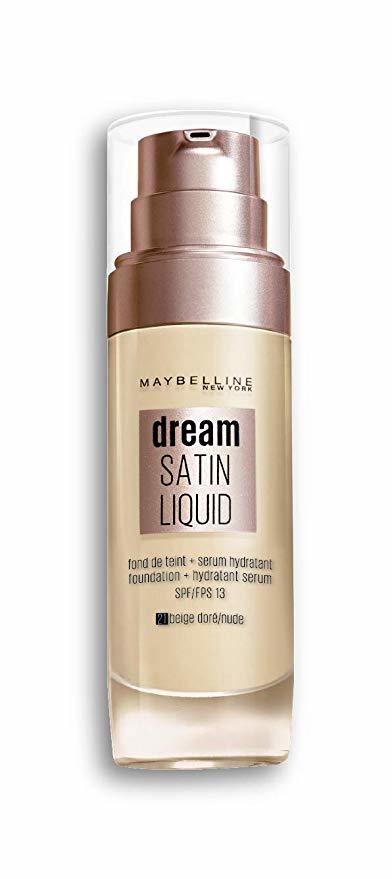 Maybelline Dream Satin Liquid 21 Nude base de maquillaje Frasco dispensador Líquido