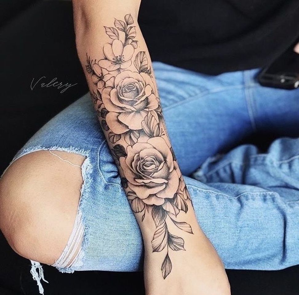 Moda tatuagem flores