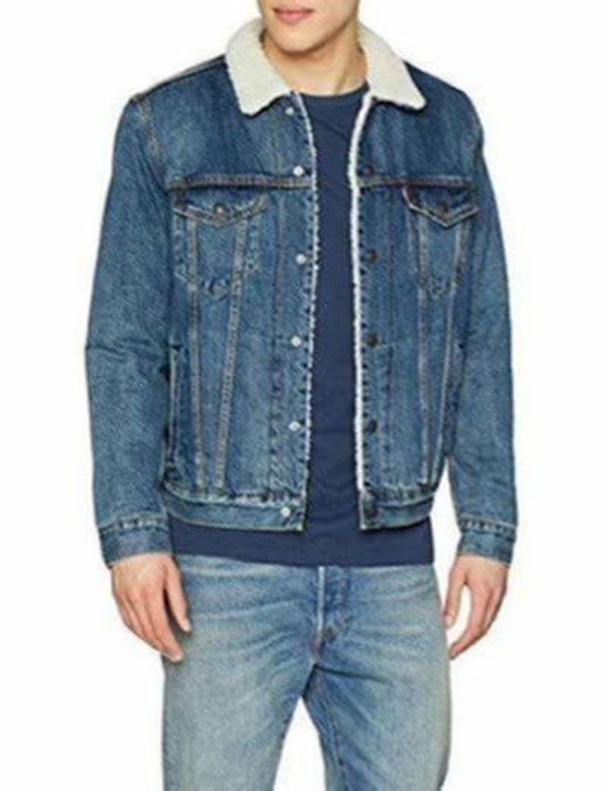 Moda Levi's Type 3 Chaqueta Vaquera, Azul