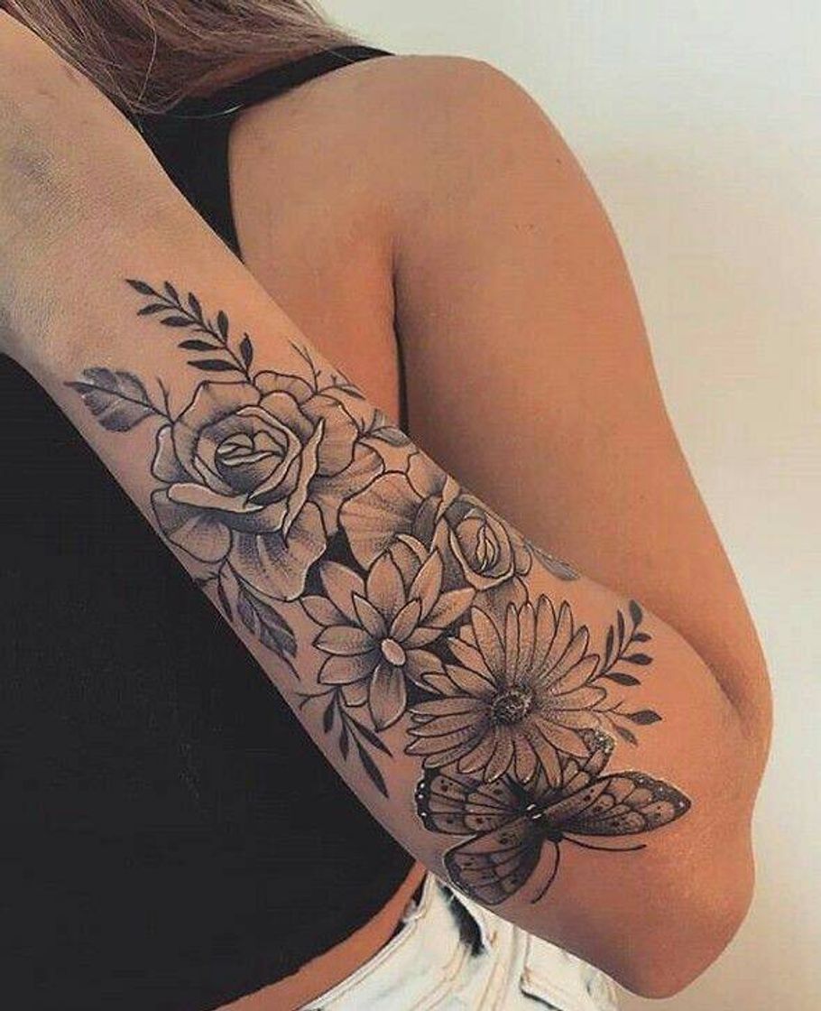 Moda Tatuagem de flor