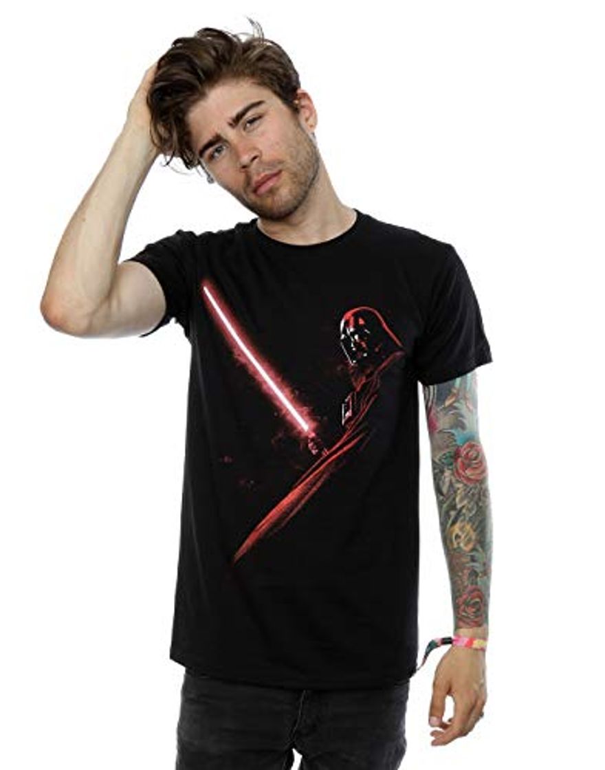 Fashion Star Wars Hombres Darth Vader Shadow Camiseta Medium Negro