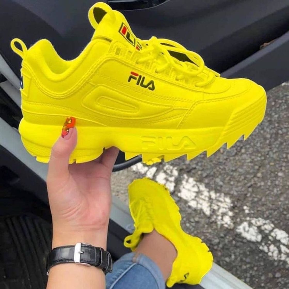 Fashion Tênis Fila amarelo