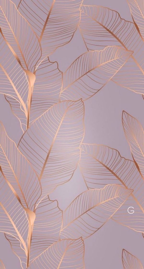 Moda Wallpaper folhas rose gold