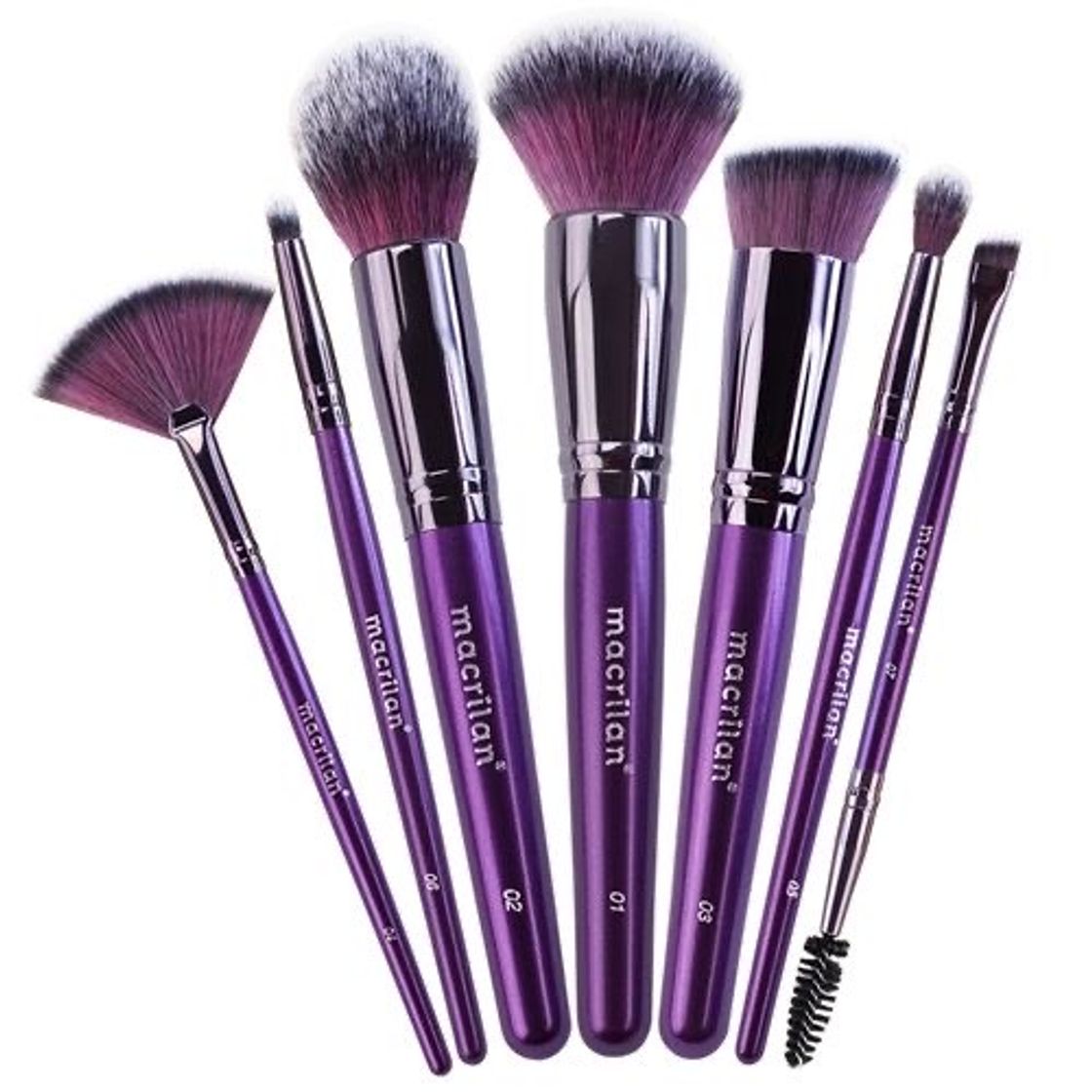 Fashion Kit com 7 Pincéis Profissionais Violet ED005 - Macrilan ...