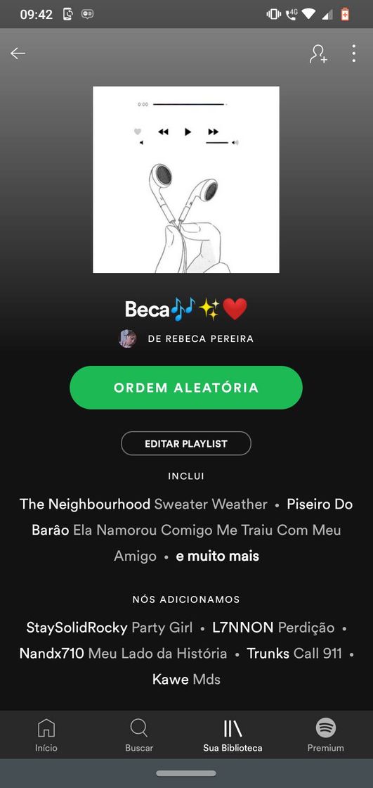 Music minha playlist no Spotify, passa lá para dar uma olhadinha❤☺