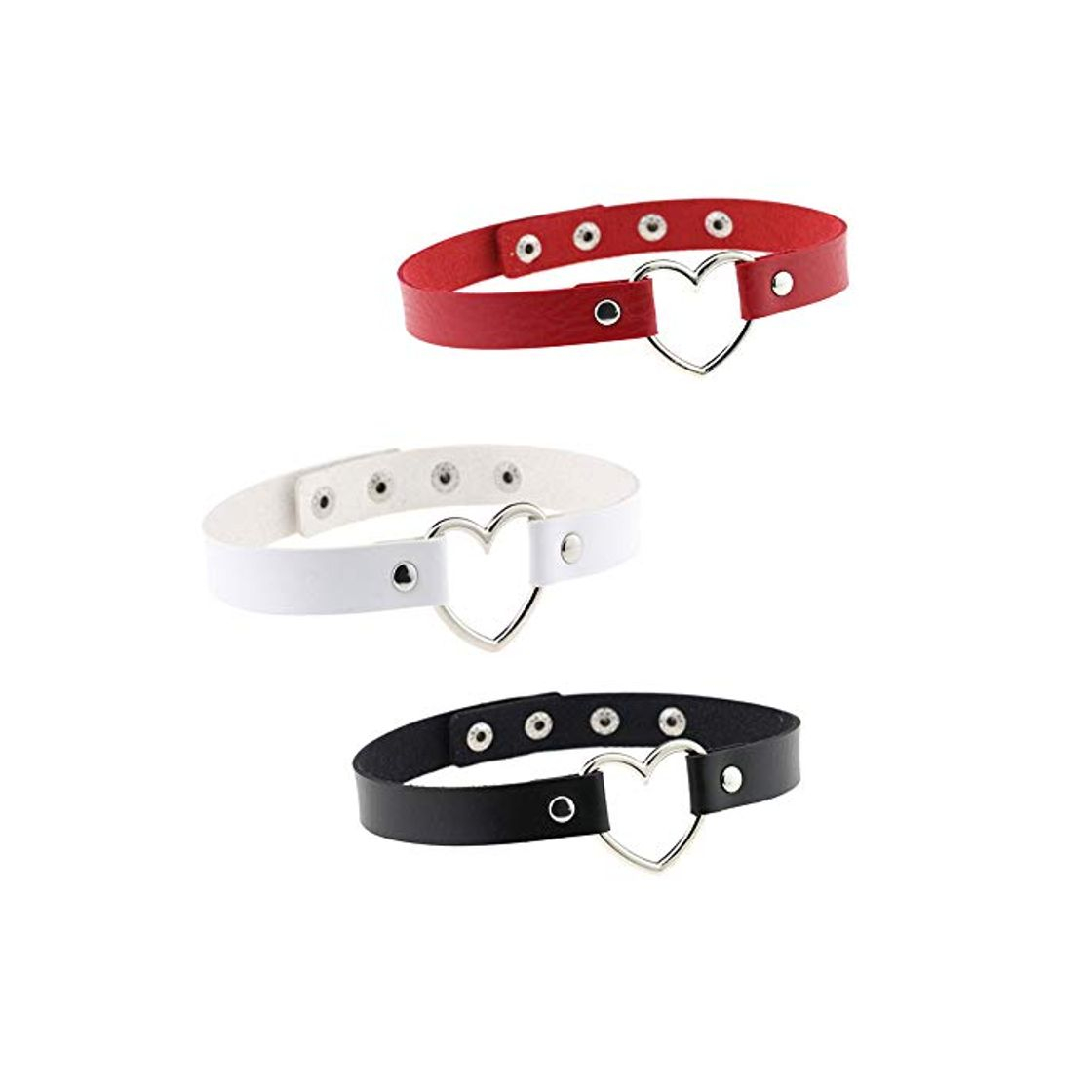Social 3 piezas Collar para mujer, vintage Cadena clavicular,Collar de moda estilo gótico,