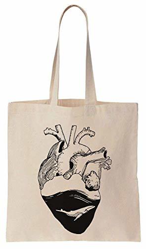 Productos Whale In Depths Of Heart Cotton Canvas Tote Bag