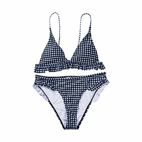 Product Carolilly Bikini Sexy de 2 Piezas Mujer Traje de baño Volante Push