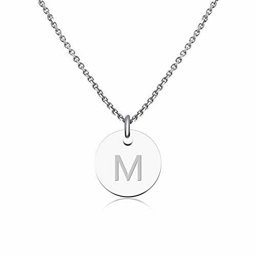 Social GD GOOD.designs EST. 2015 ® Collar con Inicial en Plata, Collar con