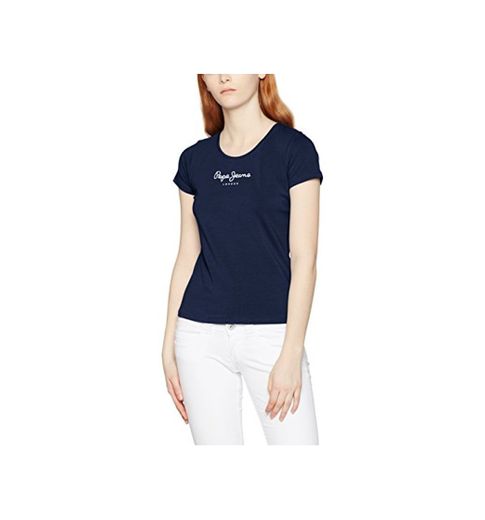 Pepe Jeans New Virginia, Camiseta Para Mujer, Azul