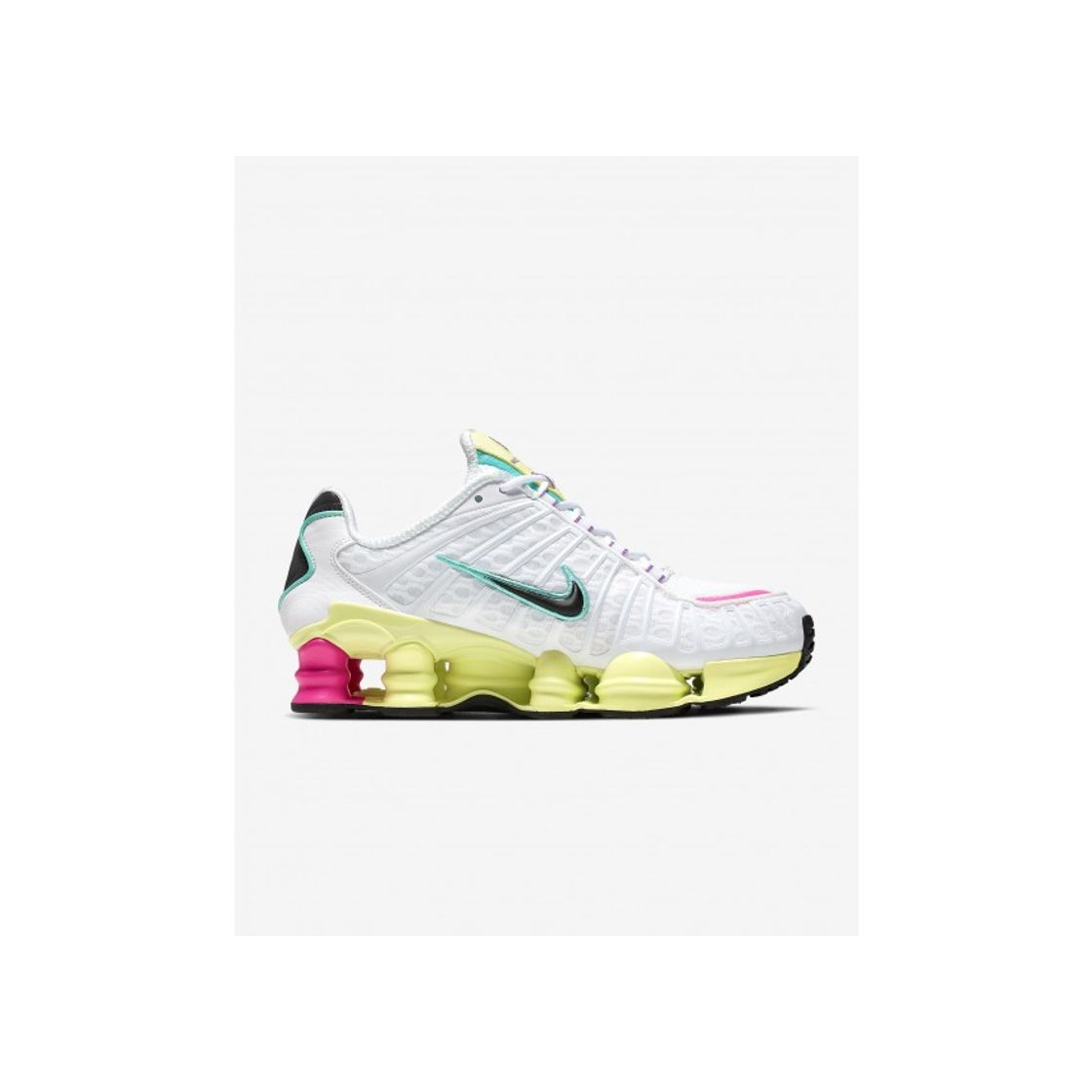 Fashion Nike Schuhe Shox TL W White-Black-Luminous Green-Bright Violet