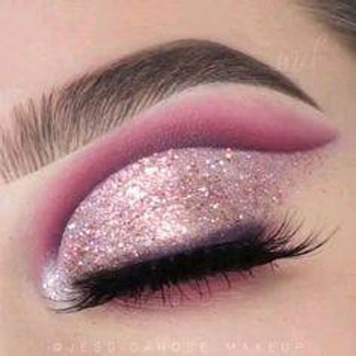 Make rosa com Glitter 