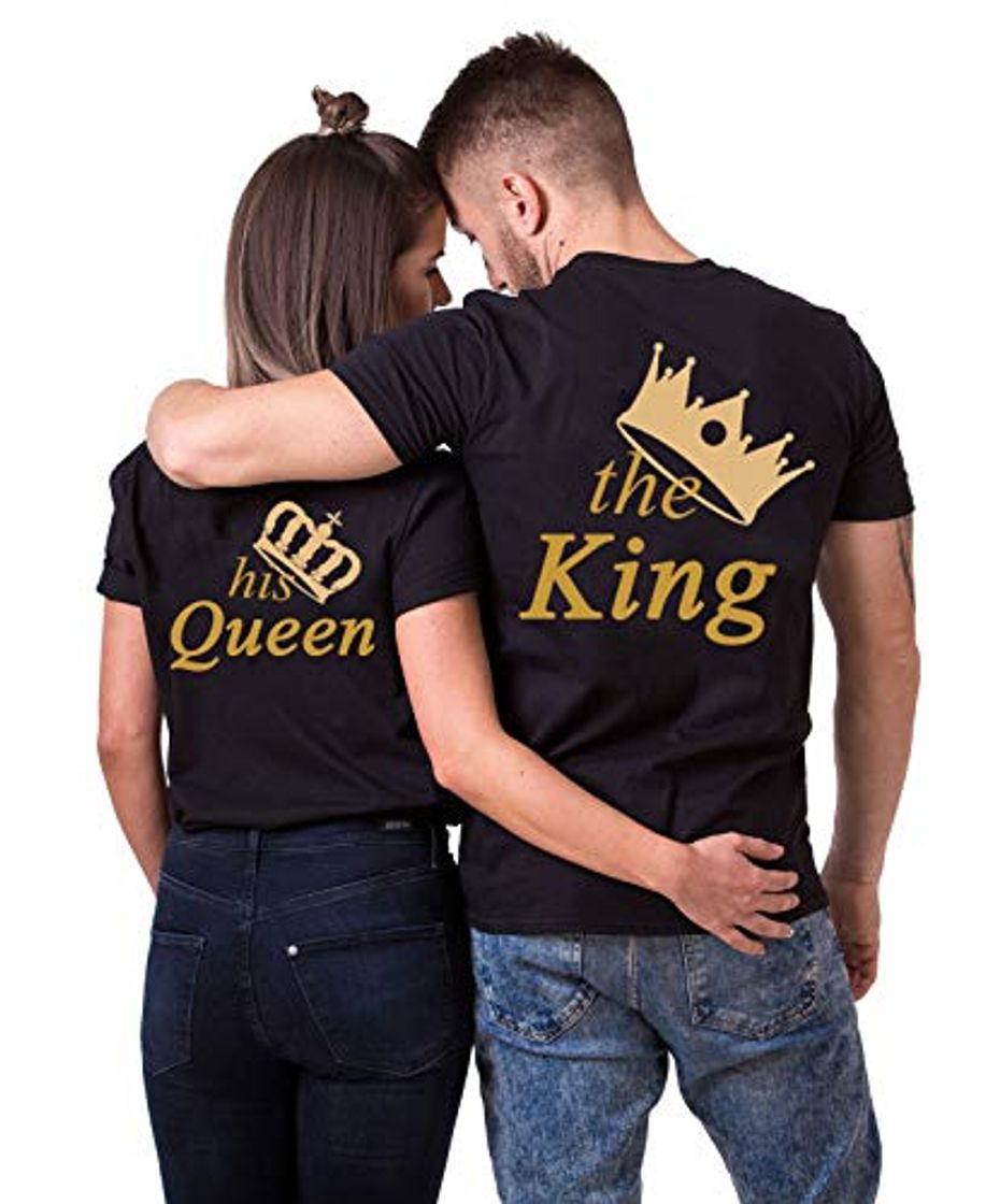 Social Daisy for U Conjunto de Camisa de Pareja King Queen