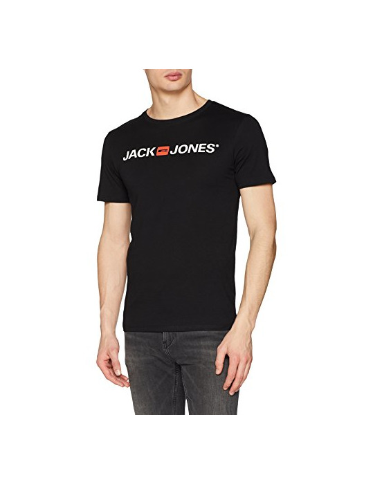 Social JACK & JONES Jjecorp Logo tee SS Crew Neck Noos Camiseta, Negro