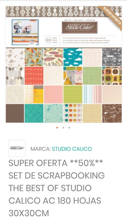 Producto Papel scrapbooking 