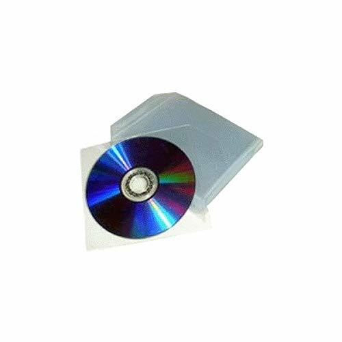 Electronic 200 fundas de plástico transparente para CD/DVD con solapa de cierre